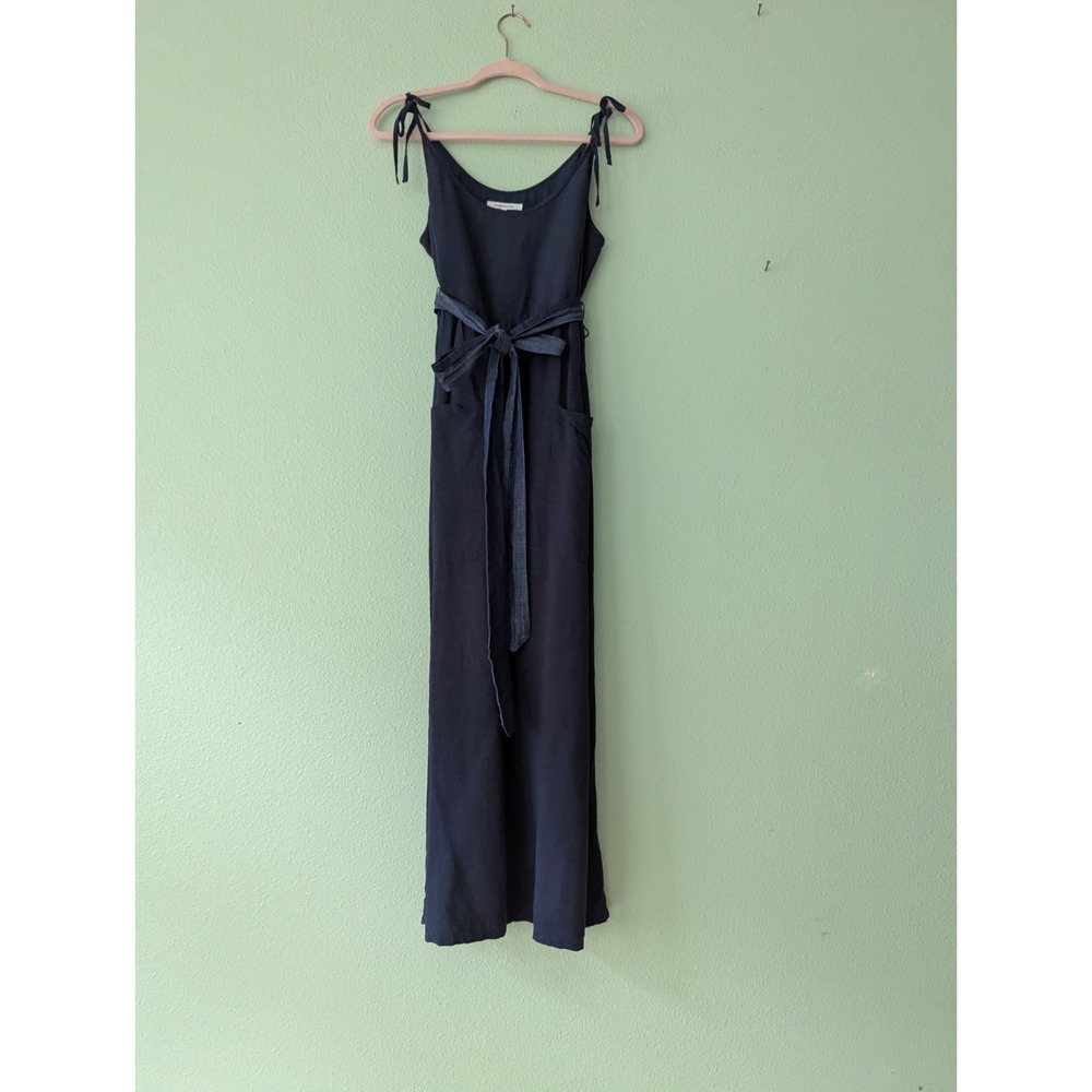 Emerson Fry Livia Maritime Nautical Adjustable Blue Removable Tie Sun Dress - Picture 3 of 11